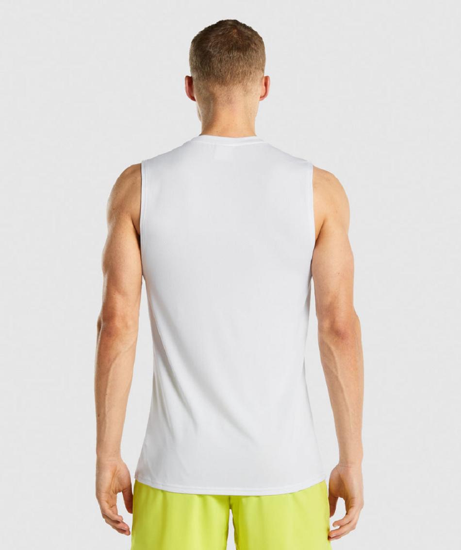 Camiseta Tirantes Gymshark Arrival Sin Manga Hombre Blancas | CO 3175CTV